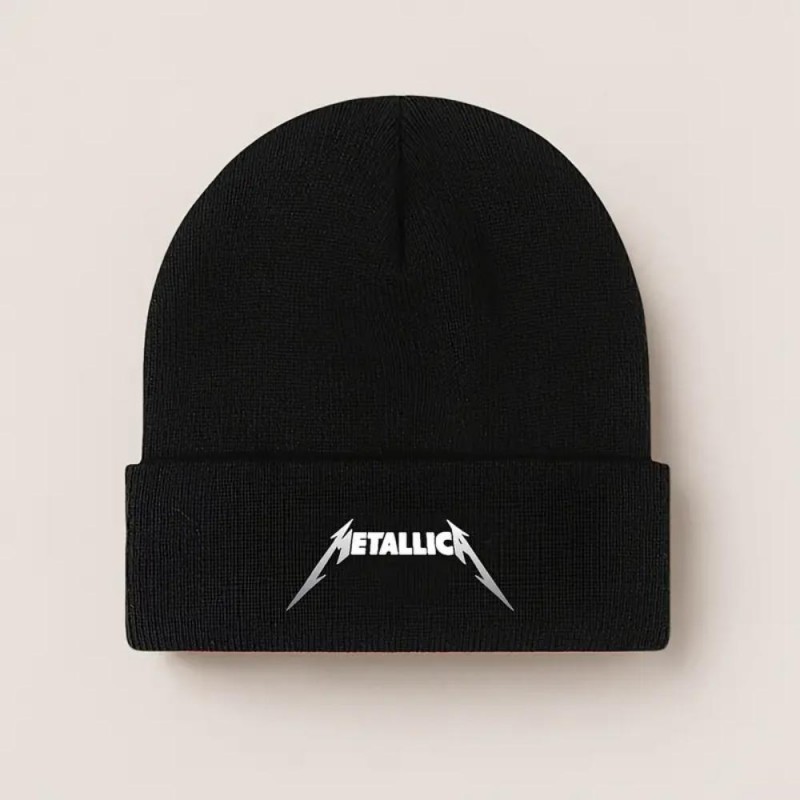 Metallica Knit Fold-Over Beanie-VV3575433