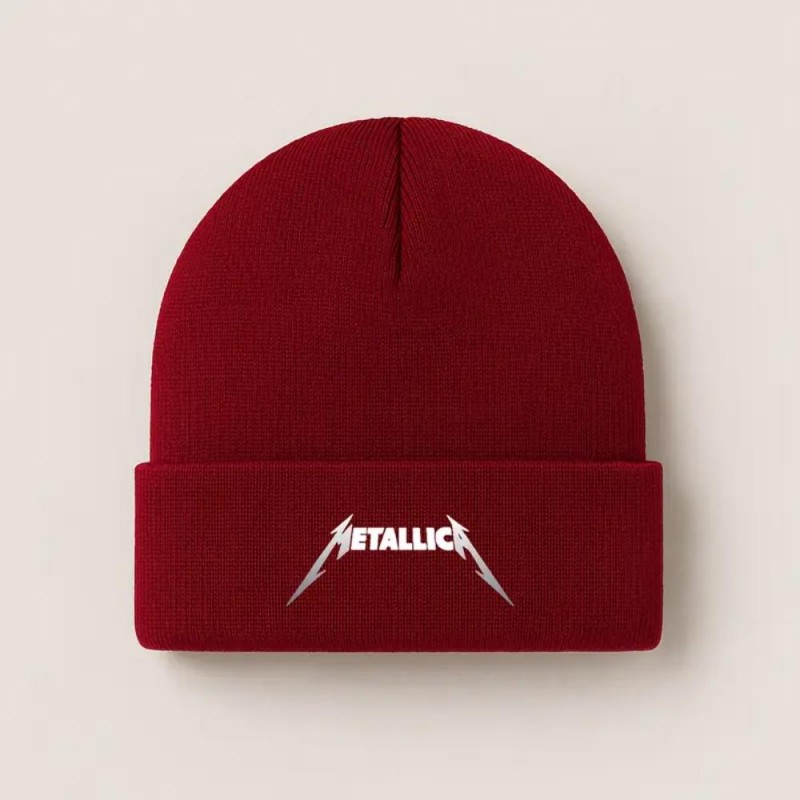 Metallica Knit Fold-Over Beanie-VV3575433
