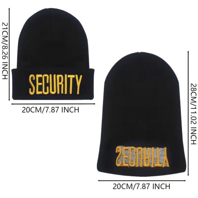 SECURITY Black Cuffed Knitted Beanie WC632794