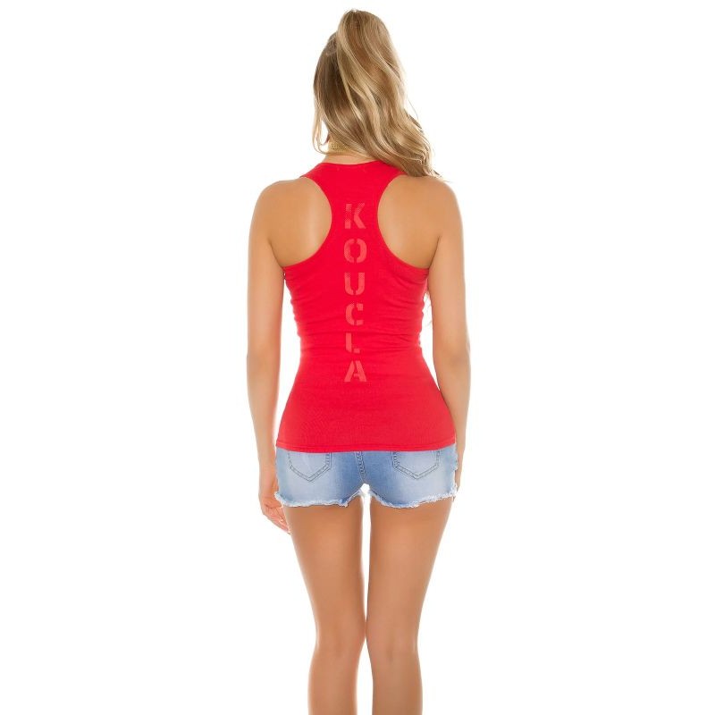 KouCla Finerib-Tanktop with rhinestones 0000X008