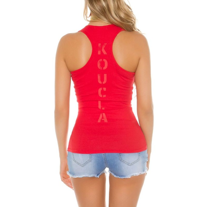 KouCla Finerib-Tanktop with rhinestones 0000X008