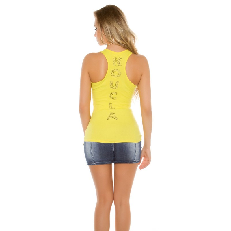 KouCla finerip tanktop w rhinest studsprint 0000X040A