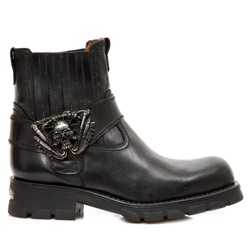 New Rock Motorcycle Ankle Boots M-7633-S1